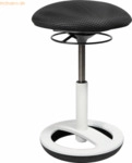 Topstar Hocker Sitness Bob SU43BR0 Fu&szlig; wei&szlig; Bezug schwarz