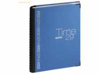 Quo Vadis Bürokalender Time 29 A4 Stoff A4 blau Kalendarium 2024
