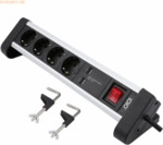 IOIO Steckdosenleiste SL 2425 U 4-fach mit 2x USB silber/schwarz