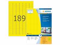 Herma 4237, Herma Etiketten 25,4x10 mm gelb Papier matt VE= 18900 Stück
