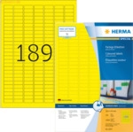 Herma Etiketten 25,4x10 mm gelb Papier matt VE= 18900 St&uuml;ck