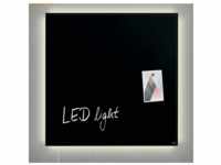 Sigel Glasmagnetboard artverum LED light schwarz 480x480x15mm