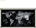 Sigel Glasmagnetboard artverum LED light Design World-Map 910x460x15mm
