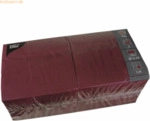 Papstar Servietten 33x33cm 3-lagig 1/4-Falz VE=250 St&uuml;ck bordeaux