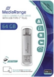 MediaRange USB Stick 3.1 Kombo-Speicherstick mit USB Type-C Stecker -