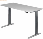 mcbuero.de Sitz-Steh-Schreibtisch elektrisch 180x80cm Grau/Graphit-alu