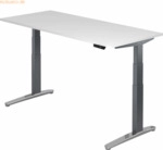 mcbuero.de Sitz-Steh-Schreibtisch elektrisch 180x80cm Wei&szlig;/Graphit-alu