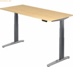 mcbuero.de Sitz-Steh-Schreibtisch elektrisch 180x80cm Ahorn//Graphit-a