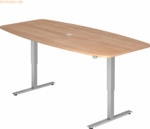 mcbuero.de Konferenztisch 220x103/83cm elektr. h&ouml;henverstellbar Tastsc