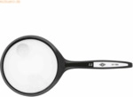 Wedo Lupe rund 74,5mm Kunststoff Vergr&ouml;&szlig;erung 2+4-fach schwarz