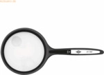 Wedo Lupe rund 48,5mm Kunststoff Vergr&ouml;&szlig;erung 2.5+5-fach schwarz