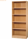 mcbuero.de Regal 5 Ordnerh&ouml;hen BxTxH 800x400x2004mm Buche