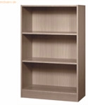 mcbuero.de Regal 3 Ordnerh&ouml;hen BxTxH 800x400x1270mm Nussbaum