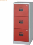 Bisley home H&auml;ngeregistraturschrank 3 Sch&uuml;be 1-bahnig lichtgrau/kardin