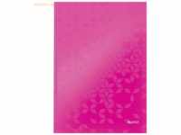 6 x Leitz Notizbuch Wow A4 80 Blatt 90g/qm liniert pink