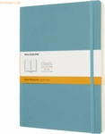 Moleskine Notizbuch XL 19x25cm liniert Softcover riffblau