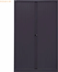 Bisley Rollladenschrank Euro Stahl 4 Fachb&ouml;den H 1979mm schwarz/schwar