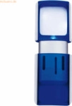 Wedo Lupe eckig beleuchtet incl. Batterien blau
