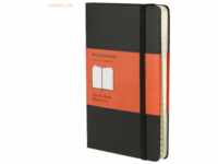 Moleskine Adressbuch Pocket A6 liniert mit Register Hardcover schwarz