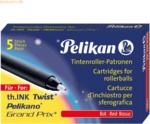 10 x Pelikan Tintenrollerpatrone KM/5 VE=5 St&uuml;ck rot