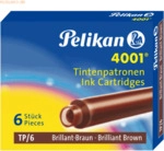 10 x Pelikan Tintenpatrone 4001 TP/6 brillant-braun Etui mit 5 Patrone