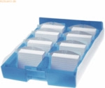Han Archivbox Croco-Duo f&uuml;r 2500 Karten inkl. A-Z Register blau/transl