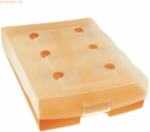Han Archivbox Croco-Duo f&uuml;r 2500 Karten inkl. A-Z Register orange/tran