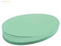 Franken Moderations-Karte Oval 190mmx110mm hellgrün 500 Stück
