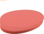 Franken Moderations-Karte Oval 190mmx110mm Rot 500 St&uuml;ck