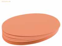 Franken Moderations-Karte Oval 190mmx110mm Orange 500 Stück