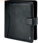 Chronoplan Kalender-Ringbuch A5 Compact Standard Leder schwarz