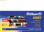 50 x Pelikan Tintenpatrone 4001 Gro&szlig;raum GTP/5 k&ouml;nigsblau mit Motiv VE