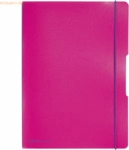Herlitz Notizheft my.book flex PP A4 2x40 Blatt liniert/kariert pink