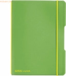 5 x Herlitz Notizheft flex PP A5 40 Blatt kariert hellgr&uuml;n