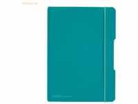 5 x Herlitz Geschäftsbuch Flex PP A5 40 Blatt Caribbean Turquoise