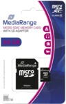 MediaRange Micro SDXC Speicherkarte 64GB Klasse 10 mit SD-Karten Adapt