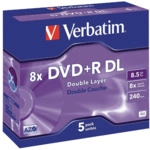 Verbatim DVD+R Double Layer 8x 8.5GB VE=5 St&uuml;ck