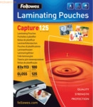 Fellowes Laminierfolien Capture 83X113mm 125mic VE=100 St&uuml;ck gl&auml;nzend