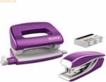 Leitz Schreibtisch-Set Nexxt Wow Heftger&auml;t+Locher violett