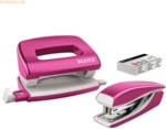 Leitz Schreibtisch-Set Nexxt Wow Heftger&auml;t+Locher pink metallic