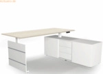 Kerkmann Sitz-/Stehtisch Move 3 180x80x72-120 mit Sideboard ahorn