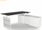 Kerkmann Sitz-/Stehtisch Move 3 180x80x72-120 mit Sideboard anthrazit