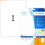 HERMA Etiketten Folie transparent 210x297mm Special A4 LaserCopy VE=10