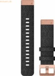 Garmin Garmin Ersatzarmband QuickFit 20mm Nylon Schwarz/Rosegold