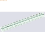 Rumold Griffleistenlineal Kunststoff transparent 30cm