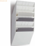 Durable Prospektspender Flexiboxx 6 A4 quer 6 F&auml;cher wei&szlig;