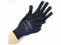 10 x HygoStar Nylon-Baumwoll-Feinstrick-Handschuh Pearl M/8 blau VE=12