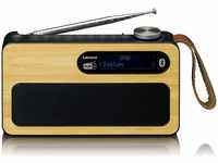 Lenco A004211, Lenco LENCO tragbares DAB+/ FM Radio mit BT, bamboo Black
