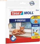 10 x Tesa P-Profil Gummidichtung tesamoll 10mx9mmx5,5mm wei&szlig;