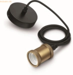 Signify Philips Vintage Schnurpendel E27 Fass. Gold/Baldachin Schwarz-